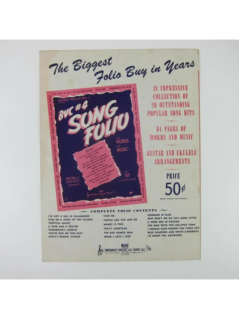 Sheet Music You'll Never Know Hello Frisco Hello Film Alice Faye Vintage 1943